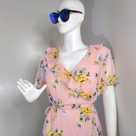 LUSH Botanical Printed Wrap Dress - Picture 5 of 8